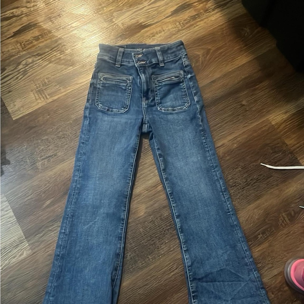 American Eagle high rise flare jeans.